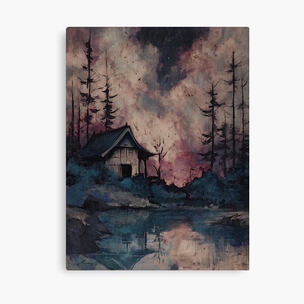 Item preview, Spooky Eerie Japanese Landscape designed and sold by bapupa.