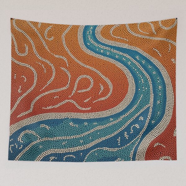 Item preview, Aboriginal Inspired Dot Art - Murray River designed and sold by GrinGalore.
