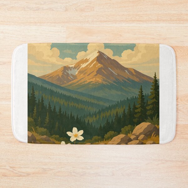 Item preview, Mount Blue Sky Landscape with Pines and Wildflowers designed and sold by Places On Earth.