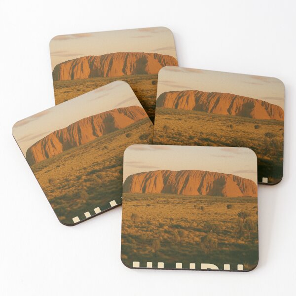 Item preview, Uluru at Sunset with Red Desert Landscape designed and sold by Places On Earth.