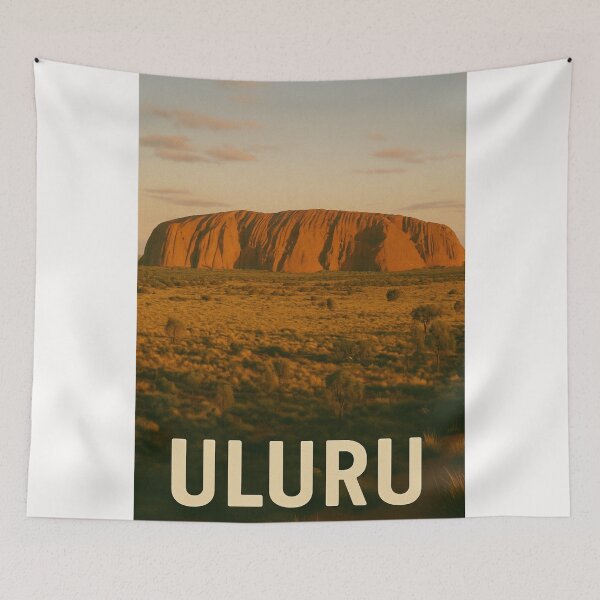 Item preview, Uluru at Sunset with Red Desert Landscape designed and sold by Places On Earth.