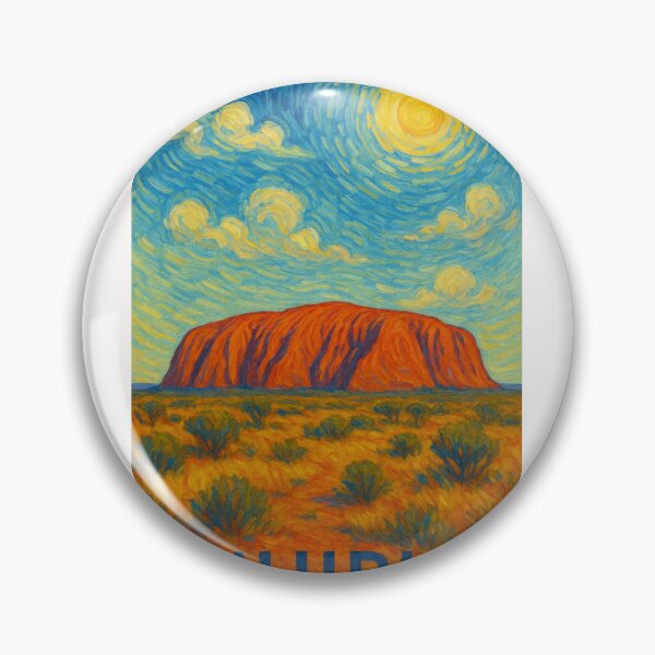 Artikelvorschau, Uluru Künstlerische Landschaft mit wirbelndem Himmel entworfen und verkauft von Places On Earth.