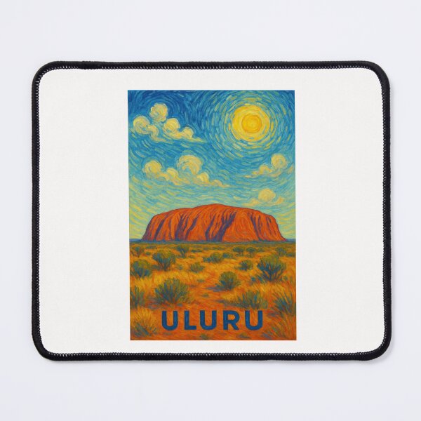Item preview, Uluru Artistic Landscape with Swirling Sky designed and sold by Places On Earth.