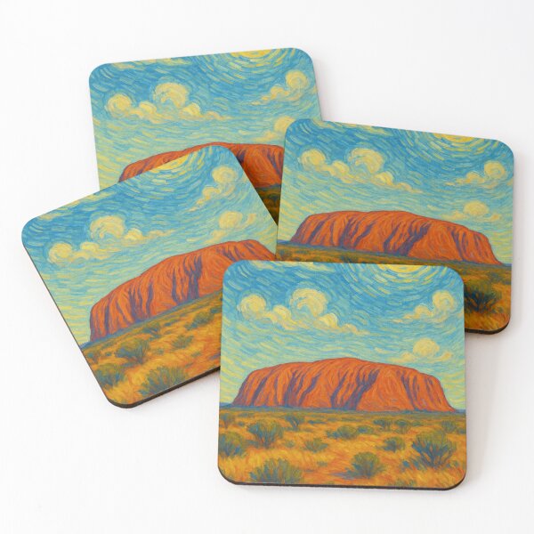 Item preview, Uluru Artistic Landscape with Swirling Sky designed and sold by Places On Earth.