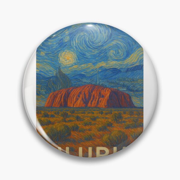 Item preview, Uluru Nightscape with Starry Sky in Artistic Style designed and sold by Places On Earth.