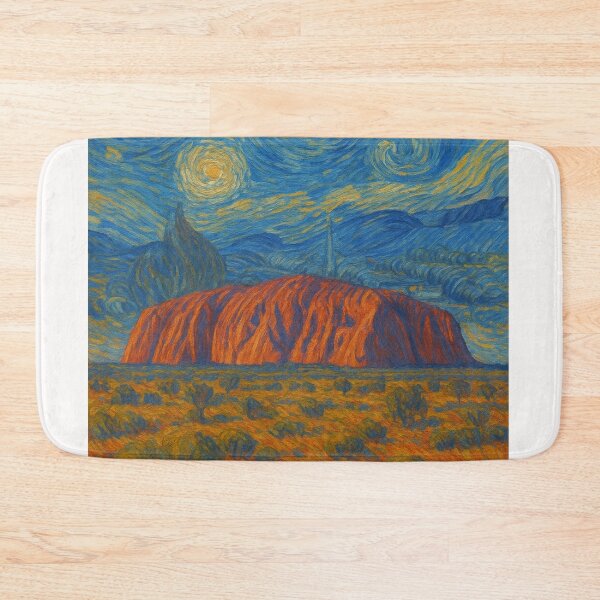 Item preview, Uluru Nightscape with Starry Sky in Artistic Style designed and sold by Places On Earth.