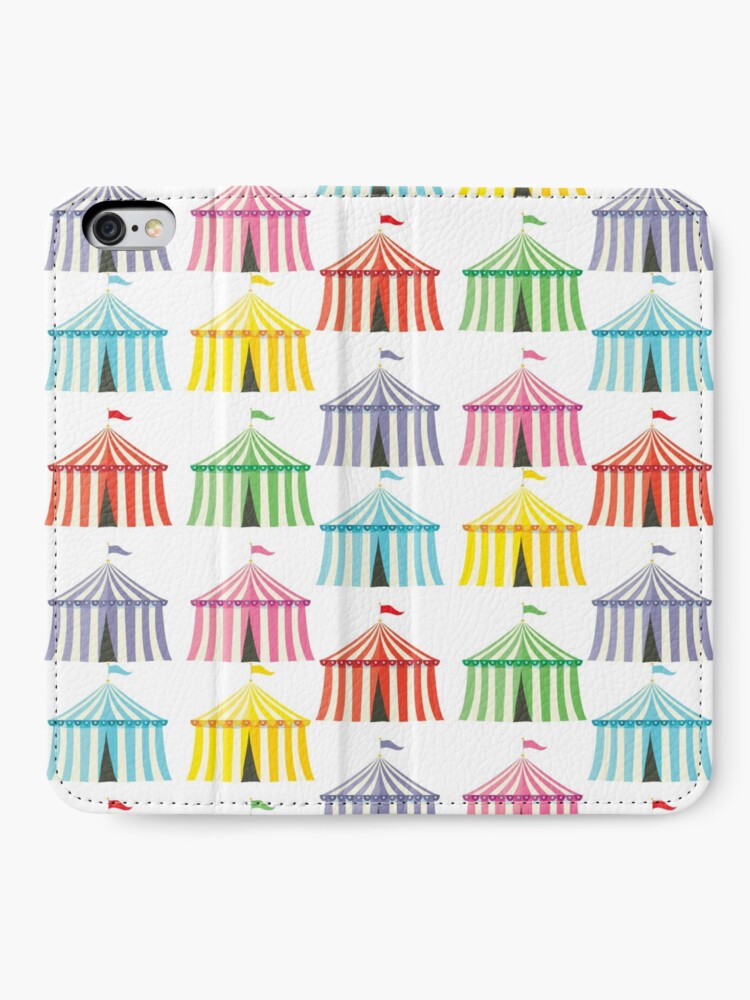 Alternate view of colourful circus tents iPhone Wallet