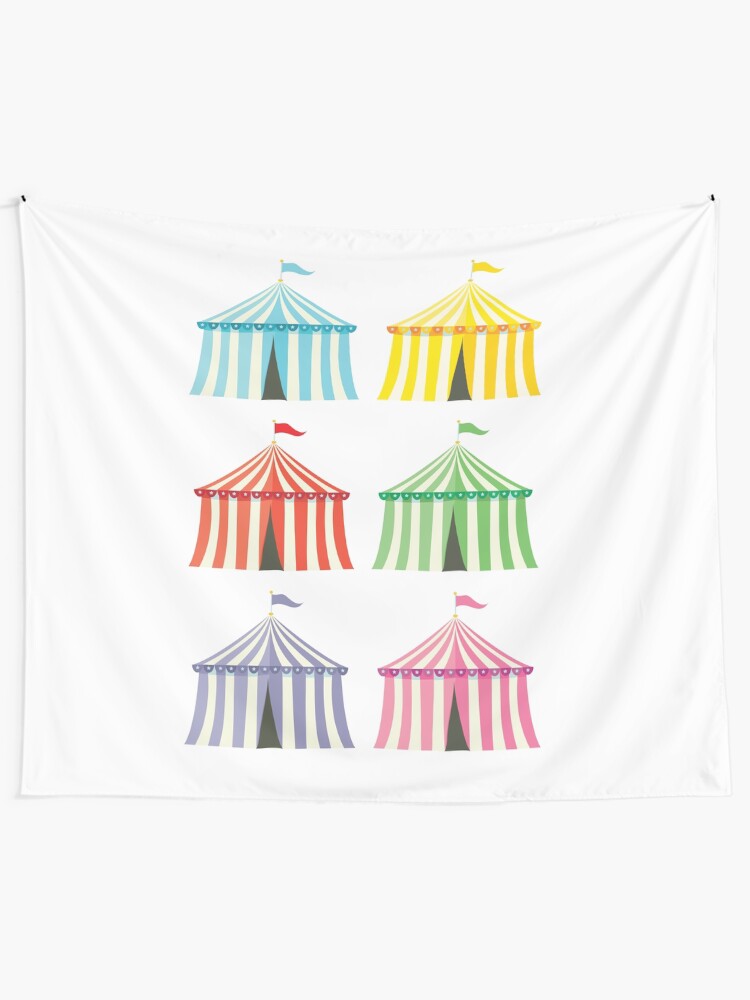 Alternate view of colourful circus tents Tapestry