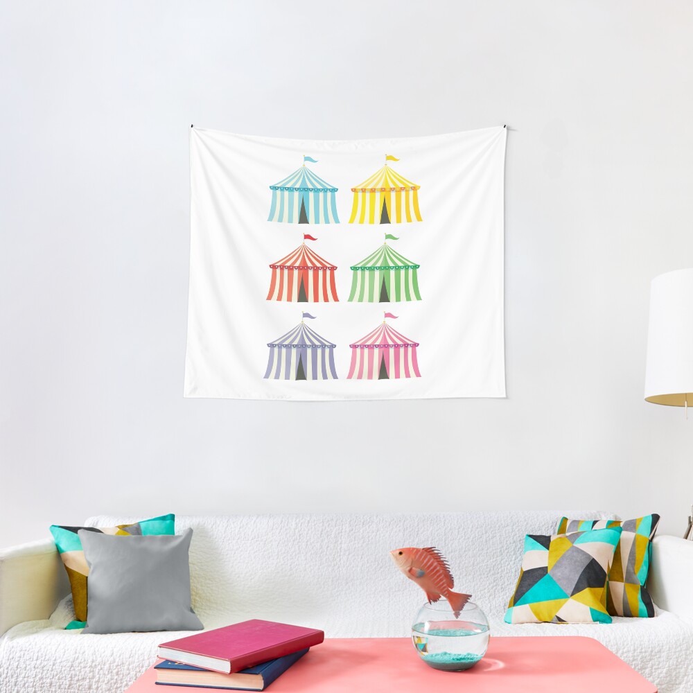colourful circus tents Tapestry
