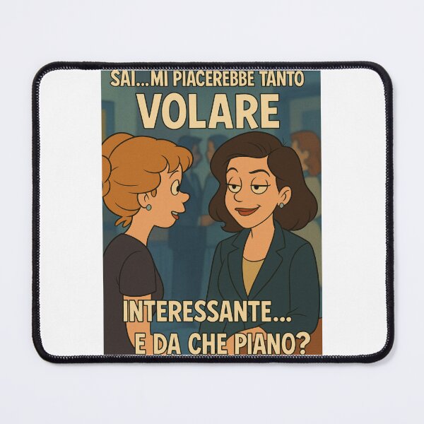Item preview, Mi piacerebbe tanto volare... – Vignetta ironica in stile cartoon designed and sold by IroniaeCo.