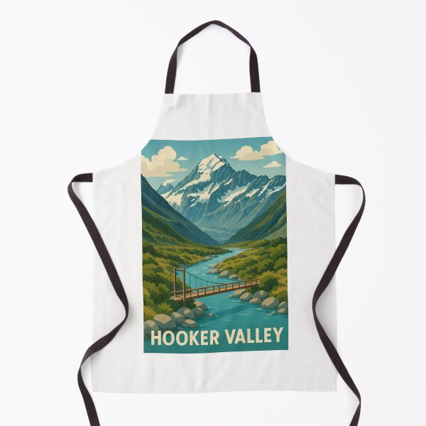 Item preview, Hooker Valley Trail with River and Snowy Peaks designed and sold by Places On Earth.
