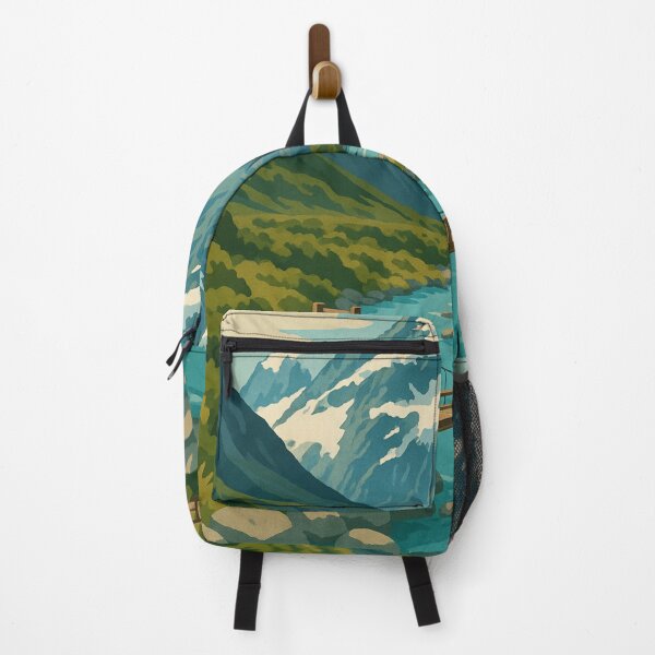Item preview, Hooker Valley Trail with River and Snowy Peaks designed and sold by Places On Earth.