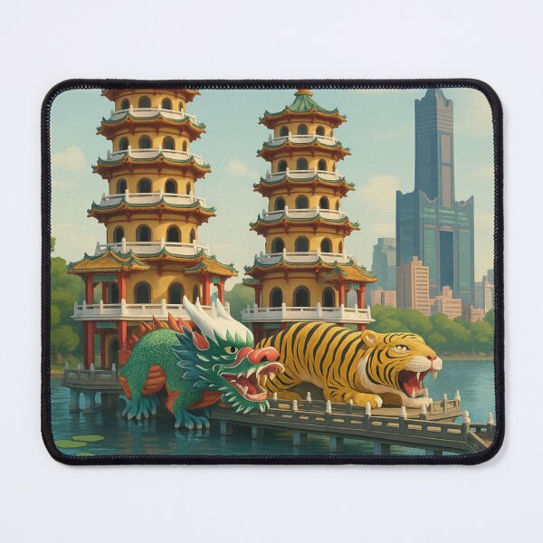 Item preview, Kaohsiung Lotus Lake with Dragon and Tiger Pagodas designed and sold by Aryabek.