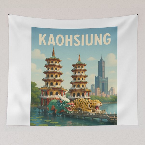 Item preview, Kaohsiung Lotus Lake with Dragon and Tiger Pagodas designed and sold by Aryabek.