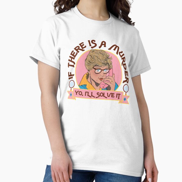 Vista previa del artículo con la obra «Jessica Fletcher, Se ha escrito un crimen: lo resolveré, un regalo de crimen real», diseñado y vendido por NiomiFoggish.
