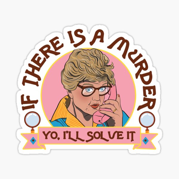 Vista previa del artículo con la obra «Jessica Fletcher, Se ha escrito un crimen: lo resolveré, un regalo de crimen real», diseñado y vendido por NiomiFoggish.