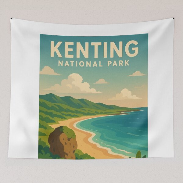 Item preview, Kenting Taiwan Curved Coastline and Mountains designed and sold by Aryabek.