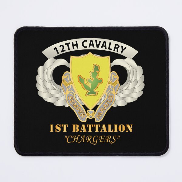 Item preview, Army - Airborne Badge - 12th Cavalry Airborne - SSI w 12th Cav - 1st Battalion - Chargers X 300 designed and sold by Military Insignia Products.