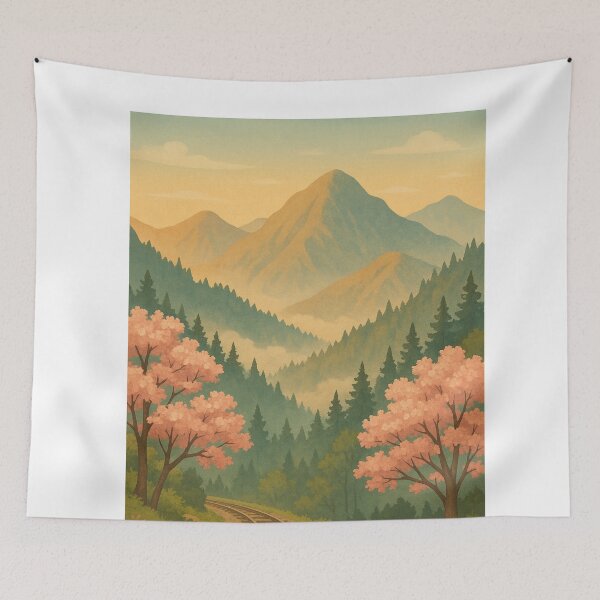 Item preview, Alishan Blossoms and Mountain Railroad Track designed and sold by Aryabek.