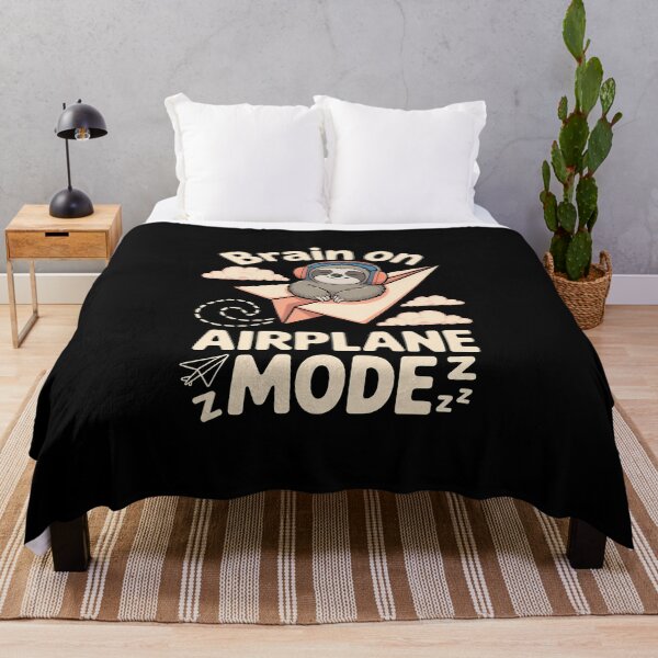 Item preview, Brain on Airplane Mode – Funny Sloth Lazy Day Design designed and sold by ThatBBStore.