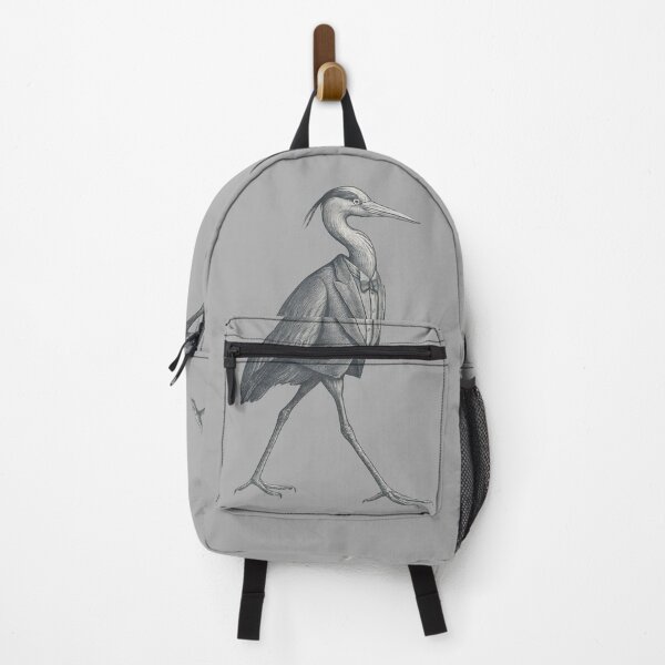 Item preview, Dapper Heron – Elegant Bird in a Suit Humorous Anthropomorphic Illustration designed and sold by Shoot-The-Moon.
