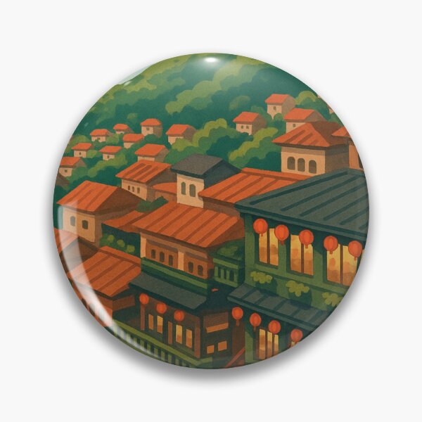 Item preview, Jioufen Taiwan with Lantern-Lit Teahouses and Hills designed and sold by Aryabek.