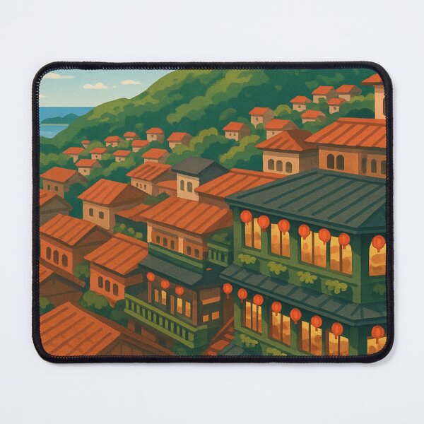 Item preview, Jioufen Taiwan with Lantern-Lit Teahouses and Hills designed and sold by Aryabek.
