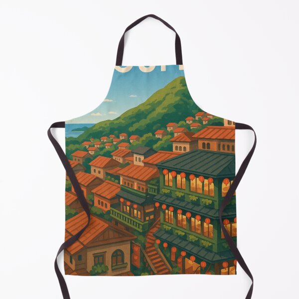 Item preview, Jioufen Taiwan with Lantern-Lit Teahouses and Hills designed and sold by Aryabek.