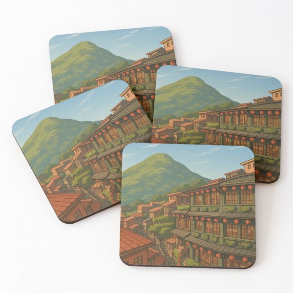 Item preview, Jioufen Taiwan Historic Street with Red Lanterns designed and sold by Aryabek.