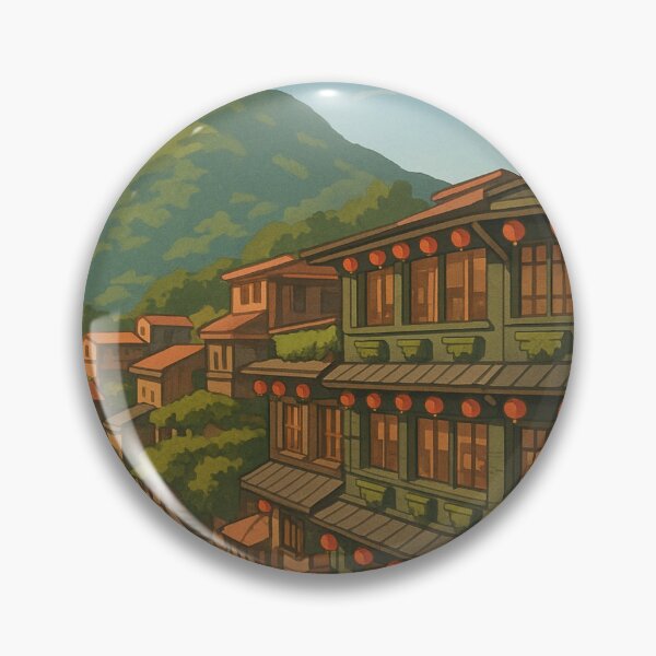 Item preview, Jioufen Taiwan Historic Street with Red Lanterns designed and sold by Aryabek.