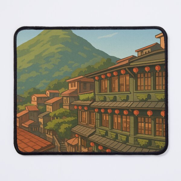 Item preview, Jioufen Taiwan Historic Street with Red Lanterns designed and sold by Aryabek.