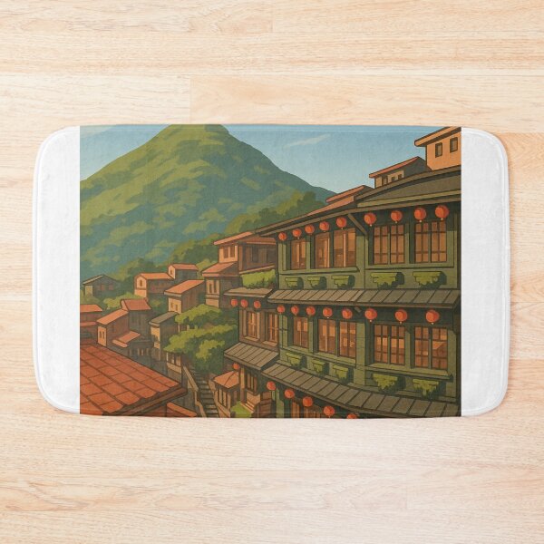 Item preview, Jioufen Taiwan Historic Street with Red Lanterns designed and sold by Aryabek.