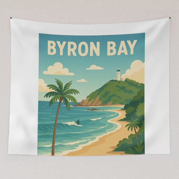 Item preview, Byron Bay Australia with Lighthouse and Beach Walk designed and sold by Aryabek.