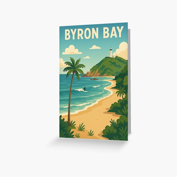 Item preview, Byron Bay Australia with Lighthouse and Beach Walk designed and sold by Aryabek.