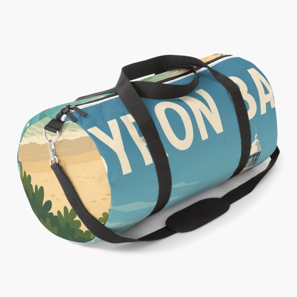Item preview, Byron Bay Surfing Scene with Palm Tree and Lighthouse designed and sold by Aryabek.