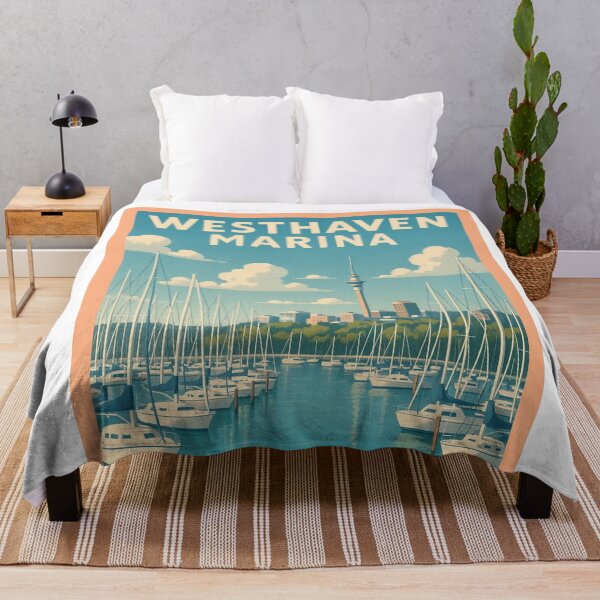 Item preview, Auckland Westhaven Marina with Sailboats and Sky Tower designed and sold by Aryabek.