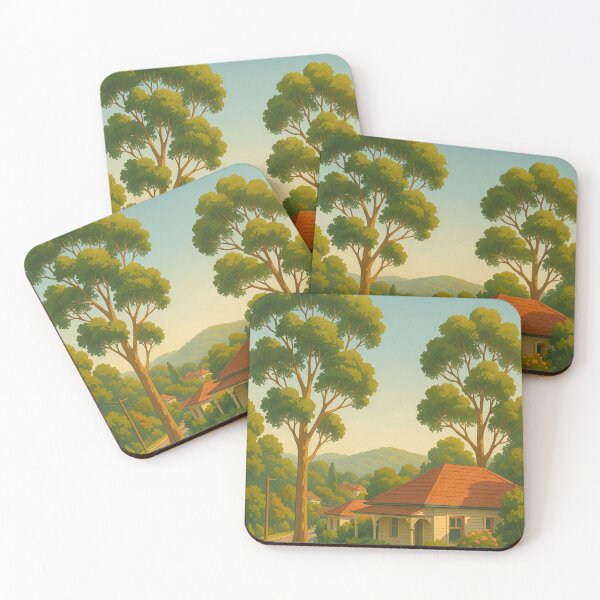 Item preview, Surrey Hills Australia with Retro House and Car designed and sold by Aryabek.