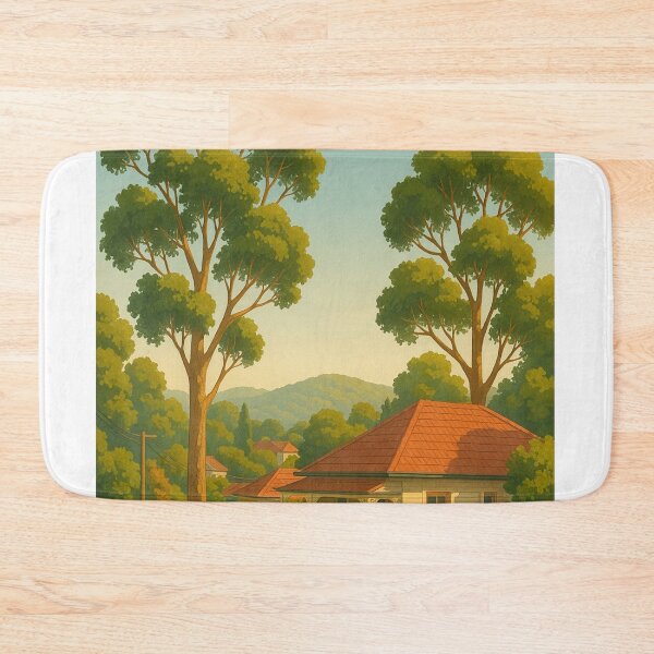 Item preview, Surrey Hills Australia with Retro House and Car designed and sold by Aryabek.