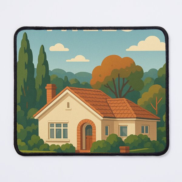 Item preview, Surrey Hills Tree-Lined Street with Mountains designed and sold by Aryabek.