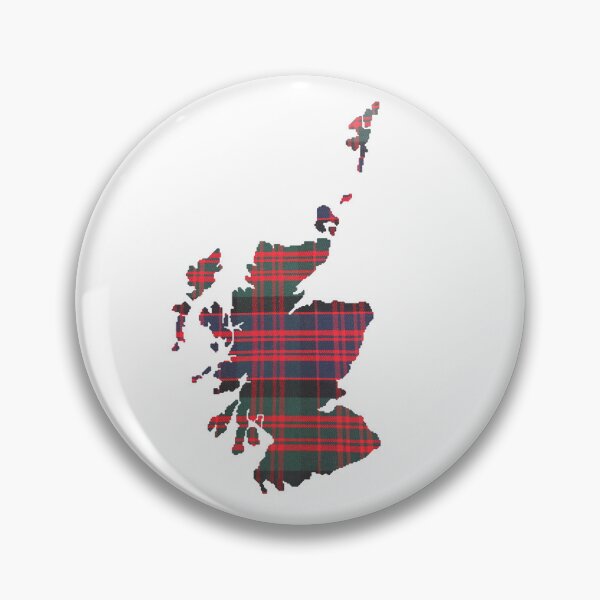 Item preview, Outline of Scotland in MacDonald Tartan designed and sold by Murph's Images.