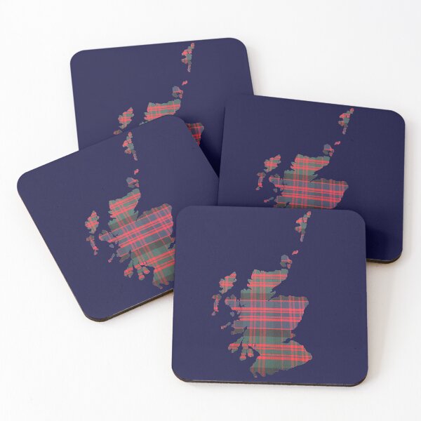 Item preview, Outline of Scotland in MacDonald Tartan designed and sold by Murph's Images.