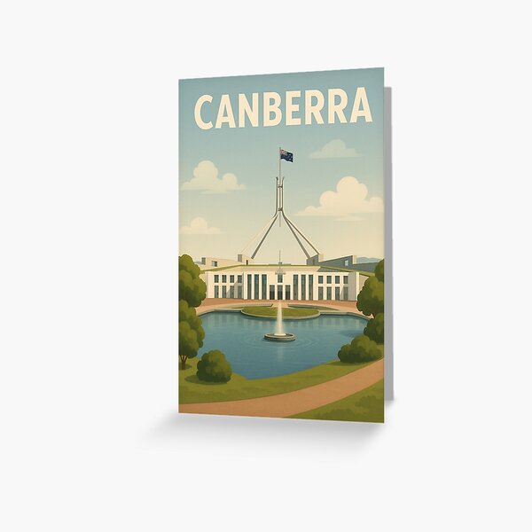 Item preview, Canberra Parliament House with Flag and Fall Colors designed and sold by Aryabek.