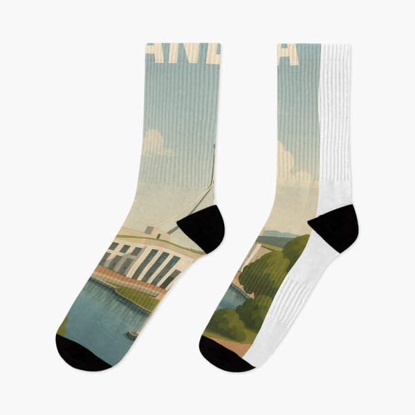 Item preview, Canberra Parliament House with Flag and Fall Colors designed and sold by Aryabek.