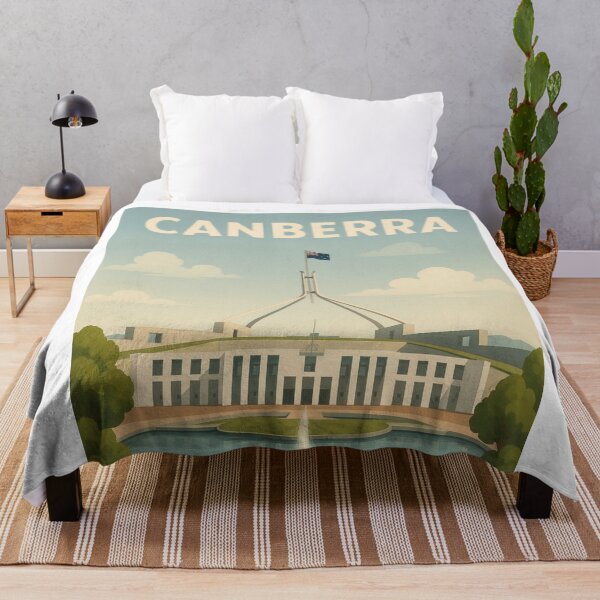 Item preview, Canberra Parliament House with Flag and Fall Colors designed and sold by Aryabek.