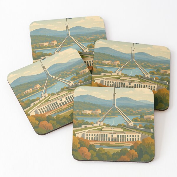 Item preview, Canberra Parliament House and Fountain Reflection designed and sold by Aryabek.
