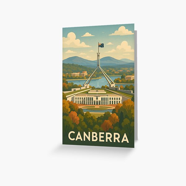 Item preview, Canberra Parliament House and Fountain Reflection designed and sold by Aryabek.