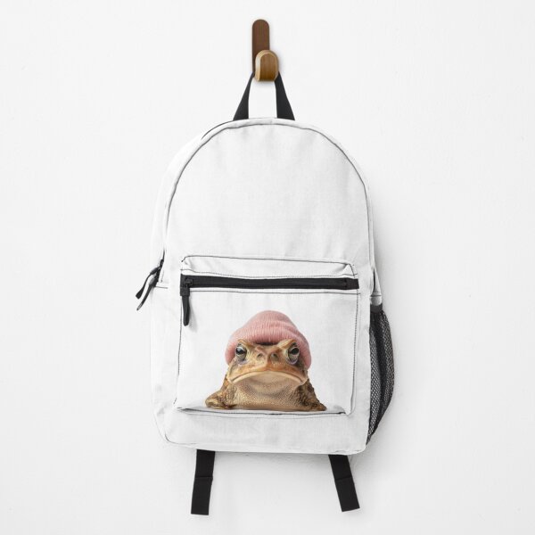 Item preview, Cozy American Toad Wearing Pink Winter Hat Trendy Animal Fashion Artwork designed and sold by LazyOwlStore.