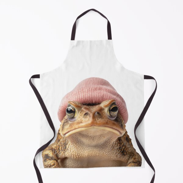 Item preview, Cozy American Toad Wearing Pink Winter Hat Trendy Animal Fashion Artwork designed and sold by LazyOwlStore.