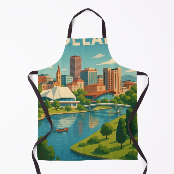 Item preview, Adelaide Skyline and River Torrens with Rowboat designed and sold by Aryabek.