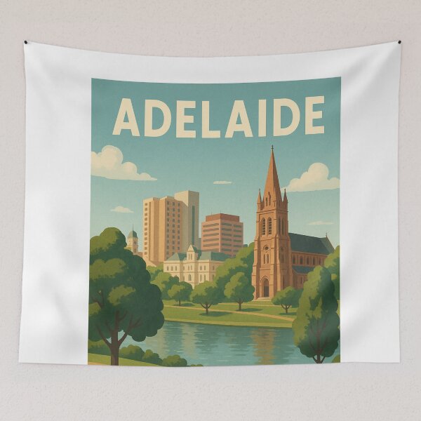 Item preview, Adelaide River Walk with Historic Cathedral View designed and sold by Aryabek.